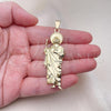 Oro Laminado Religious Pendant, Gold Filled Style San Judas Design, Polished, Golden Finish, 05.213.0143