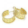 Oro Laminado Huggie Hoop, Gold Filled Style Polished, Golden Finish, 02.163.0090.25