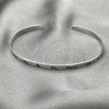 Sterling Silver Individual Bangle, Love Design, Polished, Silver Finish, 07.174.0003