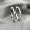 Sterling Silver Medium Hoop, Diamond Cutting Finish, Silver Finish, 02.389.0148.40