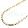 Oro Laminado Basic Necklace, Gold Filled Style Mariner Design, Polished, Golden Finish, 5.222.023.24