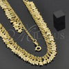 Oro Laminado Necklace and Bracelet, Gold Filled Style Star Design, Golden Finish, 06.63.0154