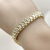 Oro Laminado Solid Bracelet, Gold Filled Style Matte Finish, Golden Finish, 03.213.0381.07