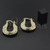 Oro Laminado Small Hoop, Gold Filled Style Diamond Cutting Finish, Golden Finish, 5.149.033