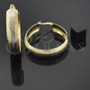 Oro Laminado Medium Hoop, Gold Filled Style Diamond Cutting Finish, Tricolor, 107.011