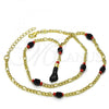 Oro Laminado Fancy Necklace, Gold Filled Style Hand Design, Polished, Golden Finish, 5.039.008.18