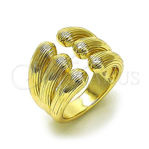 Oro Laminado Elegant Ring, Gold Filled Style Brushed Finish, Golden Finish, 01.213.0059