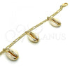 Oro Laminado Charm Bracelet, Gold Filled Style Shell Design, Polished, Golden Finish, 03.63.2077.08