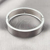 Rhodium Plated Individual Bangle, Polished, Rhodium Finish, 07.215.0017.1.05