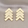Oro Laminado Stud Earring, Gold Filled Style Polished, Golden Finish, 02.385.0044