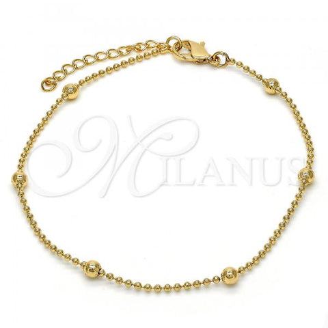 Oro Laminado Fancy Bracelet, Gold Filled Style Polished, Golden Finish, 03.318.0006.08