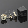 Oro Laminado Stud Earring, Gold Filled Style Heart Design, Yellow Enamel Finish, Golden Finish, 02.64.0351 *PROMO*