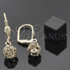 Oro Laminado Dangle Earring, Gold Filled Style Ball Design, with  Crystal, Polished, Golden Finish, 5.120.011