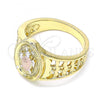 Oro Laminado Elegant Ring, Gold Filled Style Turtle Design, Polished, Tricolor, 01.351.0011.1.08 (Size 8)
