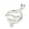 Sterling Silver Fancy Pendant, Dolphin Design, Polished,, 05.398.0033