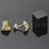 Oro Laminado Stud Earring, Gold Filled Style Love Knot Design, Yellow Enamel Finish, Golden Finish, 5.126.032.1 *PROMO*
