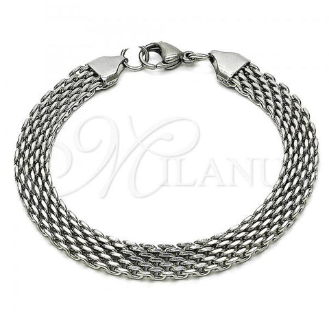 Stainless Steel Basic Bracelet, Bismark Design, Polished,, 03.278.0016.08