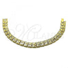 Oro Laminado Solid Bracelet, Gold Filled Style Diamond Cutting Finish, Golden Finish, 03.100.0071.07