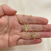 Oro Laminado Thin Rosary, Gold Filled Style Divino Niño and Crucifix Design, Polished, Golden Finish, 09.02.0040.18