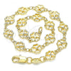 Oro Laminado Fancy Anklet, Gold Filled Style Four-leaf Clover Design, Polished, Golden Finish, 03.326.0015.10