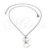 Stainless Steel Pendant Necklace, Steel Finish, 04.113.0016
