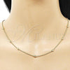 Oro Laminado Basic Necklace, Gold Filled Style Ball Design, Polished, Golden Finish, 04.213.0326.18