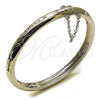 Rhodium Plated Individual Bangle, Diamond Cutting Finish, Rhodium Finish, 07.168.0015.06