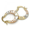 Oro Laminado Small Hoop, Gold Filled Style Polished, Tricolor, 02.65.2600.20
