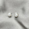 Sterling Silver Stud Earring, with Ivory Pearl, Polished, Silver Finish, 02.408.0086.08