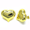 Oro Laminado Stud Earring, Gold Filled Style Chunky Design, Polished, Golden Finish, 02.341.0179