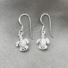 Sterling Silver Dangle Earring, Turtle Design, Polished, Silver Finish, 02.397.0011