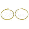 Oro Laminado Large Hoop, Gold Filled Style Matte Finish, Golden Finish, 02.93.0006.50