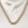Oro Laminado Basic Necklace, Gold Filled Style Chunky Design, Polished, Golden Finish, 04.213.0334.24