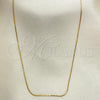 Oro Laminado Basic Necklace, Gold Filled Style Snake Design, Golden Finish, 04.09.0179.20