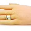 Oro Laminado Elegant Ring, Gold Filled Style Chunky Design, Polished, Golden Finish, 01.341.0118
