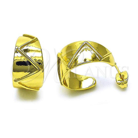 Oro Laminado Small Hoop, Gold Filled Style Polished, Golden Finish, 02.368.0104.20