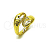 Oro Laminado Elegant Ring, Gold Filled Style Shell Design, Polished, Golden Finish, 01.341.0169