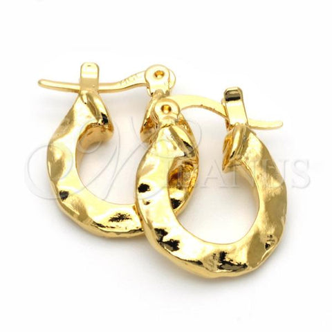 Oro Laminado Children Hoop, Gold Filled Style Polished, Golden Finish, 5.159.057