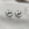 Sterling Silver Stud Earring, Love Knot Design, Polished, Silver Finish, 02.395.0050