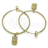 Oro Laminado Medium Hoop, Gold Filled Style Owl Design, Polished, Golden Finish, 02.63.2738.40