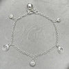 Sterling Silver Charm Bracelet, Sun Design, Polished, Silver Finish, 03.397.0010.07