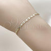 Oro Laminado Basic Bracelet, Gold Filled Style Mariner Design, Diamond Cutting Finish, Golden Finish, 04.213.0243.07