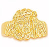 Oro Laminado Mens Ring, Gold Filled Style Jesus Design, Polished, Golden Finish, 5.178.014.10 (Size 10)