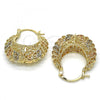 Oro Laminado Medium Hoop, Gold Filled Style Polished, Tricolor, 02.102.0022.30