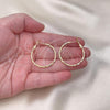 Oro Laminado Medium Hoop, Gold Filled Style Diamond Cutting Finish, Golden Finish, 02.93.0009.30