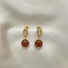 Oro Laminado Dangle Earring, Gold Filled Style Ball Design, Polished, Golden Finish, 02.02.0498