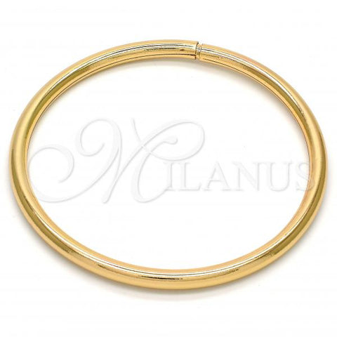 Oro Laminado Individual Bangle, Gold Filled Style Hollow Design, Polished, Golden Finish, 07.170.0001.07 (05 MM Thickness, Size 7 - 3.00 Diameter)