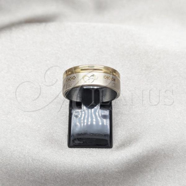 Stainless Steel Mens Ring, Polished, Steel Finish, 01.63.0601.09