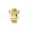 Oro Laminado Love Link Pendant, Gold Filled Style Angel Design, Golden Finish, 05.179.0036