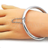 Rhodium Plated Individual Bangle, Polished, Rhodium Finish, 07.185.0020.1.06